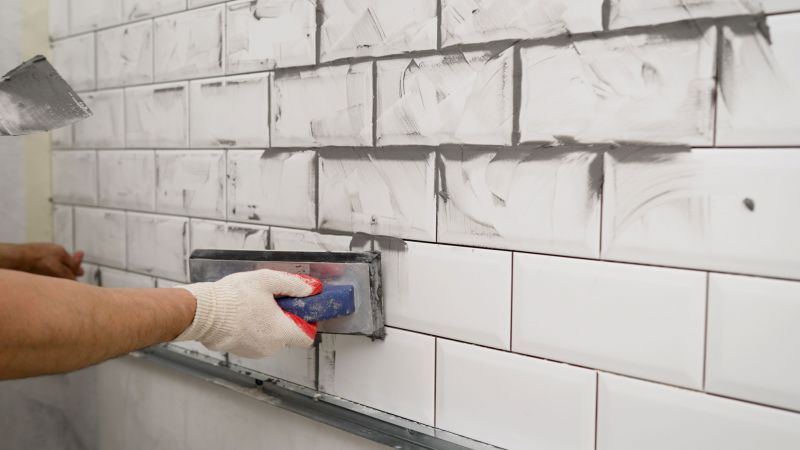 Close-up of Tile Grouting